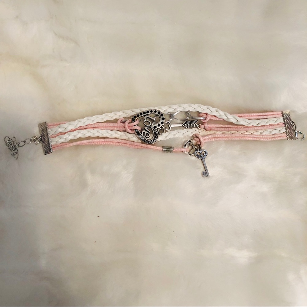 Pink and White Bracelet